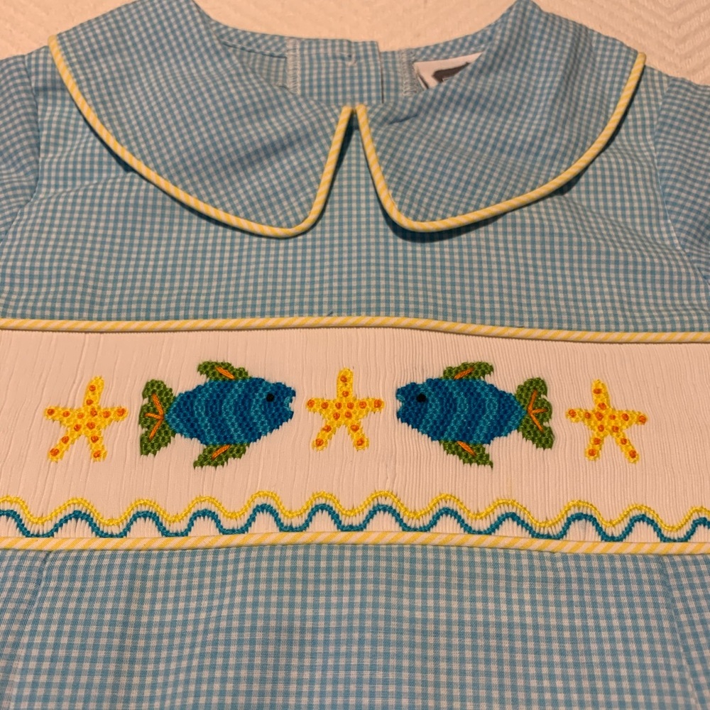 NWT True boy smocked bubble
